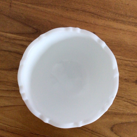 Vintage White Milk Glass Hobnail Footed Bowl - Picture 4 of 5